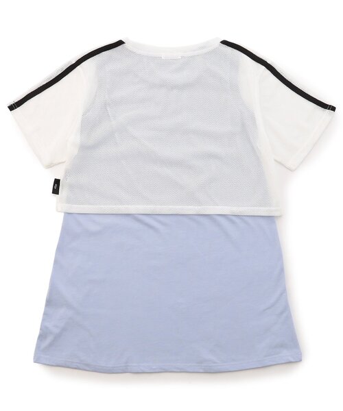 algy（アルジー）の「メッシュ半袖Tシャツ&ミニワンピ セット（ワンピース・キッズ・ブラック/サックスブルー・130/140/150/160）」の11枚目の写真