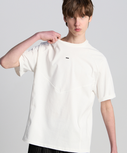 TENER（テネル）の「切り替えメタル半袖Tシャツホワイト（Tシャツ/カットソー・メンズ・その他・FREE）」の3枚目の写真