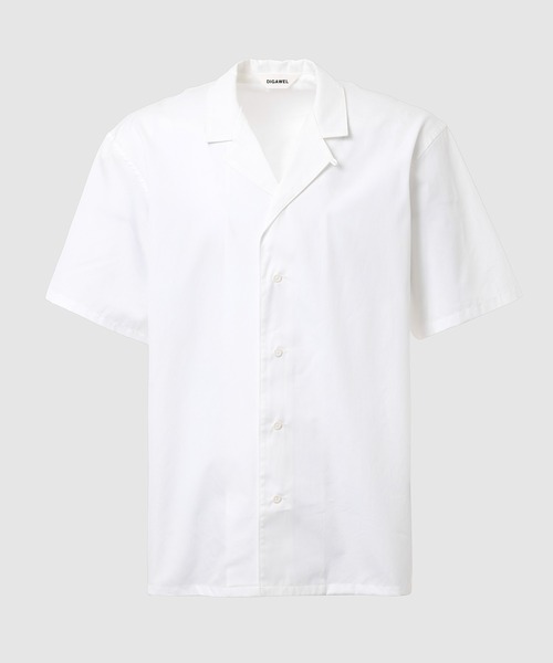 DIGAWEL(ディガウェル)の「Open-collar S/S shirt(シャツ/ブラウス・メンズ・ホワイト/ブルー系その他・2)」の1枚目の写真