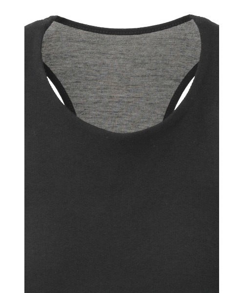 CLANE(クラネ)の「BACK SHEER TANK TOPS(タンクトップ・レディース・ホワイト/ベージュ/ブラック・1/2)」の16枚目の写真