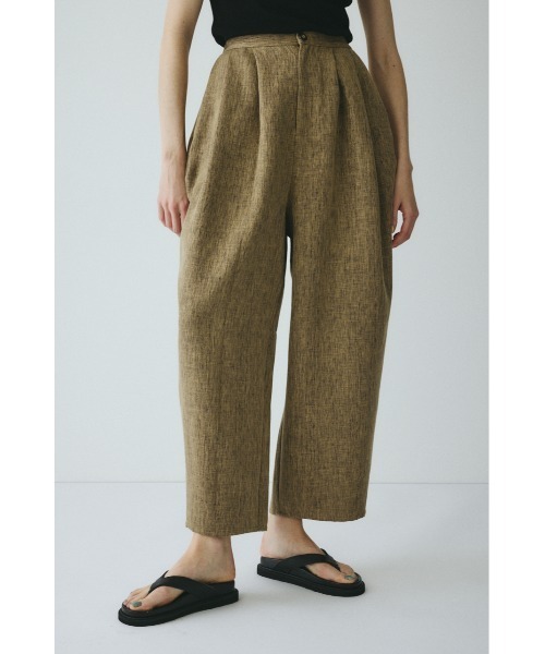 HeRIN.CYE(ヘリンドットサイ)の「Tweed butcher tuck pants / ツイードブッチャータックパンツ(スラックス・レディース・ブラック/ライトブルー/ベージュ・36/38)」の3枚目の写真