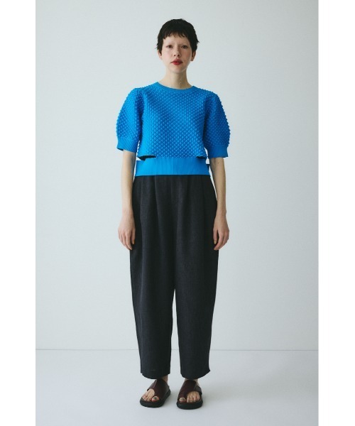 HeRIN.CYE(ヘリンドットサイ)の「Tweed butcher tuck pants / ツイードブッチャータックパンツ(スラックス・レディース・ブラック/ライトブルー/ベージュ・36/38)」の16枚目の写真