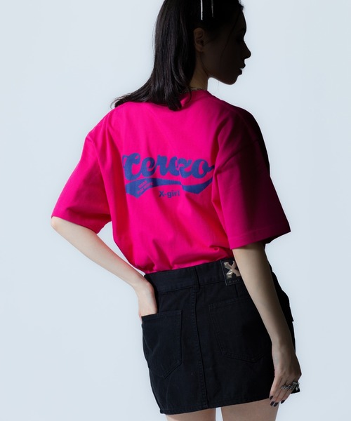 X-girl SPORTS(エックスガールスポーツ)の「CRZ O WE FAN GOODS S/S TEE/セレッソ大阪ヤンマーレディース(Tシャツ/カットソー・メンズ・ピンク/ホワイト・X-LARGE/LARGE/MEDIUM/SMALL)」の7枚目の写真