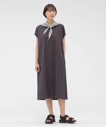 極美品☆MHL. ソフトコットンチノワンピース Ⅰ カーキ　マーガレットハウエル MHL.（エムエイチエル）の「SOFT COTTON CHINO（ワンピース）」 - WEAR