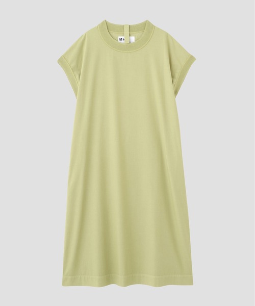 MHL.(エムエイチエル)の「GARMENT DYED COTTON POPLIN(ワンピース・レディース・ライム/チャコール・2/1)」の9枚目の写真