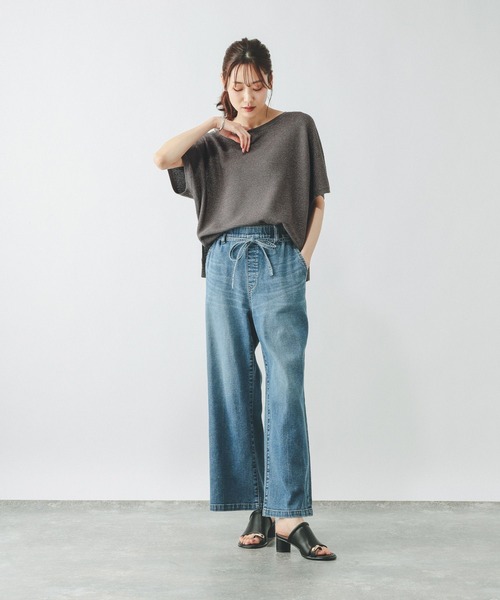 GLOBAL WORK（グローバルワーク）の「サラサラDRYドルマンプルオーバー/655859（ニット/セーター・レディース・ブラウン系/グレー系/オレンジ系・MEDIUM/LARGE）」の8枚目の写真
