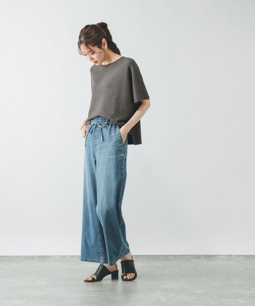 GLOBAL WORK（グローバルワーク）の「サラサラDRYドルマンプルオーバー/655859（ニット/セーター・レディース・ブラウン系/グレー系/オレンジ系・MEDIUM/LARGE）」の7枚目の写真