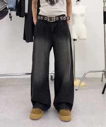 sedacle（セダクル）の「配色刺繍ストレートスラブデニム（デニムパンツ）」