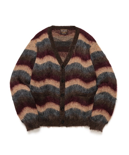 MR.OLIVE(ミスターオリーブ)の「WAVE BORDER MOHAIR / HERITAGE CARDIGAN /M263123(カーディガン/ボレロ・メンズ・ブラウン/グリーン・LARGE/MEDIUM)」の9枚目の写真