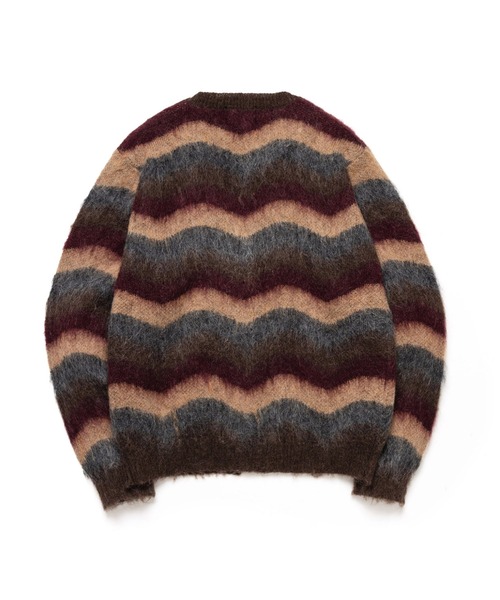 MR.OLIVE(ミスターオリーブ)の「WAVE BORDER MOHAIR / HERITAGE CARDIGAN /M263123(カーディガン/ボレロ・メンズ・ブラウン/グリーン・LARGE/MEDIUM)」の10枚目の写真