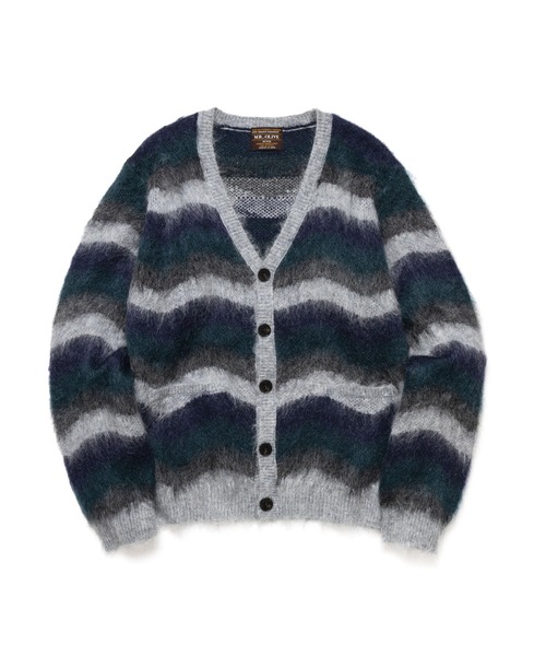 MR.OLIVE(ミスターオリーブ)の「WAVE BORDER MOHAIR / HERITAGE CARDIGAN /M263123(カーディガン/ボレロ・メンズ・ブラウン/グリーン・LARGE/MEDIUM)」の11枚目の写真