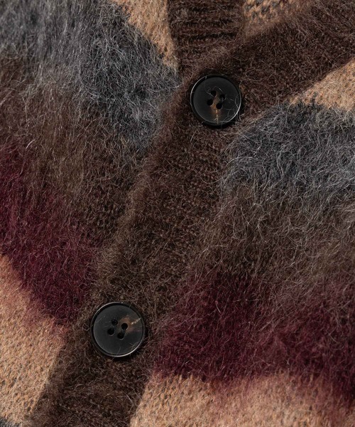 MR.OLIVE(ミスターオリーブ)の「WAVE BORDER MOHAIR / HERITAGE CARDIGAN /M263123(カーディガン/ボレロ・メンズ・ブラウン/グリーン・LARGE/MEDIUM)」の13枚目の写真