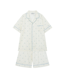 LUNALUZ STUDIO（ルナルス）の「メンズ ドマリ コットン 半袖カラー 2ピース パジャマ（ルームウェア/パジャマ）」