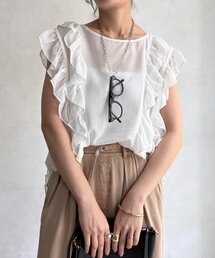 【WEB限定】フリルタンクブラウス