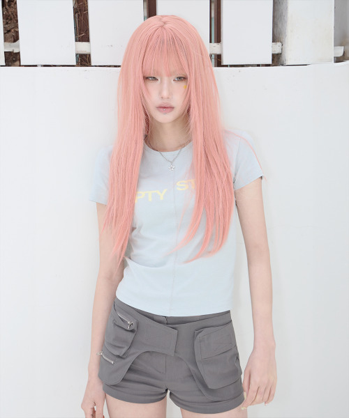 41PRAY(サイルプレイ)の「Center Split Graphic Tee / Mint(Tシャツ/カットソー・レディース・ミント・OS)」の2枚目の写真
