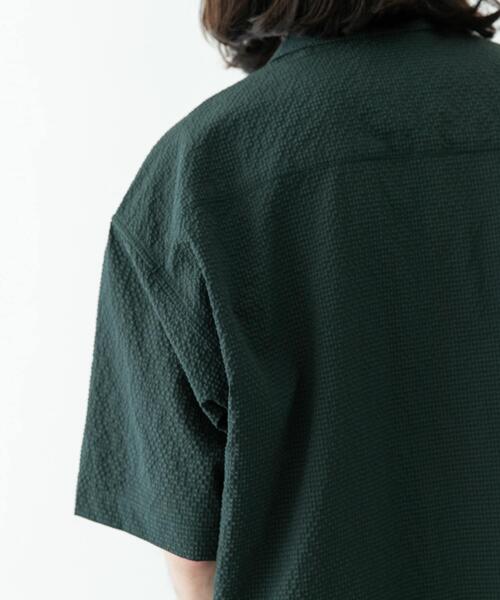 URBAN RESEARCH Sonny Label(アーバンリサーチサニーレーベル)の「シアサッカーショートスリーブコーチシャツ(シャツ/ブラウス・メンズ・グリーン/ブラック/ネイビー・LARGE/MEDIUM)」の9枚目の写真