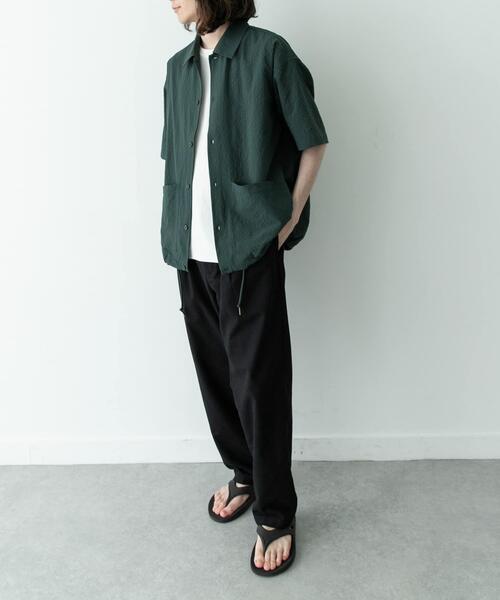 URBAN RESEARCH Sonny Label(アーバンリサーチサニーレーベル)の「シアサッカーショートスリーブコーチシャツ(シャツ/ブラウス・メンズ・グリーン/ブラック/ネイビー・LARGE/MEDIUM)」の13枚目の写真
