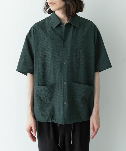 URBAN RESEARCH Sonny Label(アーバンリサーチサニーレーベル)の「シアサッカーショートスリーブコーチシャツ(シャツ/ブラウス・メンズ・グリーン/ブラック/ネイビー・LARGE/MEDIUM)」の15枚目の写真