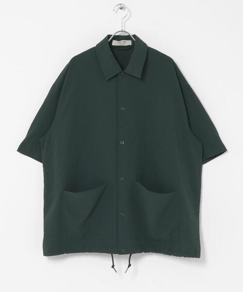 URBAN RESEARCH Sonny Label(アーバンリサーチサニーレーベル)の「シアサッカーショートスリーブコーチシャツ(シャツ/ブラウス・メンズ・グリーン/ブラック/ネイビー・LARGE/MEDIUM)」の19枚目の写真