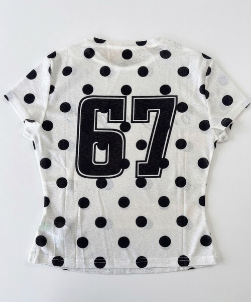 shyam inspiration(シャムインスピレーション)の「ドットロゴシアータイトTシャツ/半袖/シアートップス(Tシャツ/カットソー・レディース・ホワイト・M/S)」の15枚目の写真