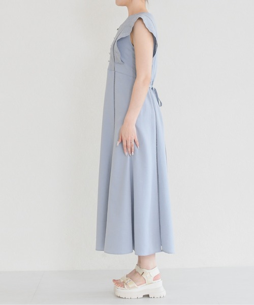 MISCH MASCH（ミッシュマッシュ）の「2026春夏新作 エンブロイダリーAラインワンピース（ワンピース・レディース・ブルー/ネイビー・M/S）」の12枚目の写真