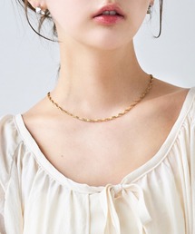 mil（ミル）の「ウェーブステンレスネックレス【587273】（ネックレス）」
