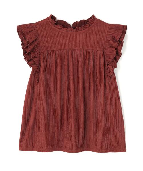 NATURAL BEAUTY BASIC(ナチュラルビューティーベーシック)の「ハイネックフリルスリーブカットソー(Tシャツ/カットソー・レディース・ピンク/オフホワイト/ダークブラウン・フリ-)」の16枚目の写真