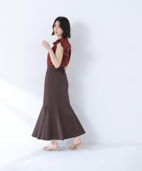 NATURAL BEAUTY BASIC(ナチュラルビューティーベーシック)の「ハイネックフリルスリーブカットソー(Tシャツ/カットソー・レディース・ピンク/オフホワイト/ダークブラウン・フリ-)」の19枚目の写真