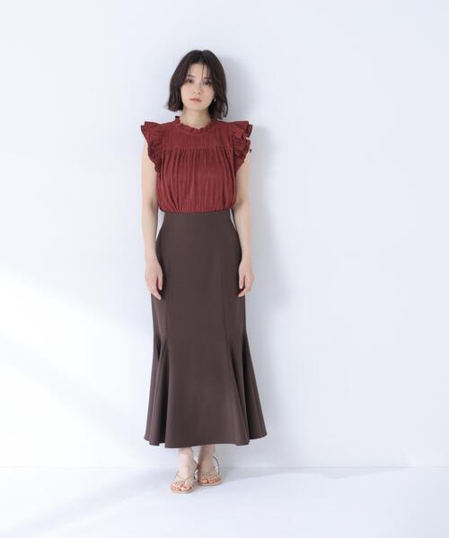 NATURAL BEAUTY BASIC(ナチュラルビューティーベーシック)の「ハイネックフリルスリーブカットソー(Tシャツ/カットソー・レディース・ピンク/オフホワイト/ダークブラウン・フリ-)」の21枚目の写真