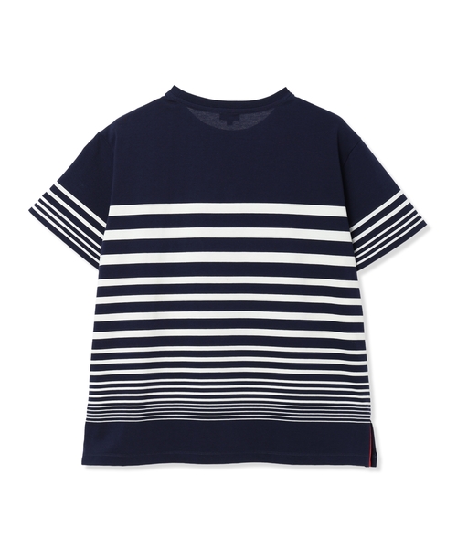 Petit Honfleur(プチオンフルール)の「パネルボーダーTシャツ【接触冷感・UVカット・オーガニックコットンブレンド】(Tシャツ/カットソー・レディース・ホワイト/ネイビー・M/L)」の17枚目の写真