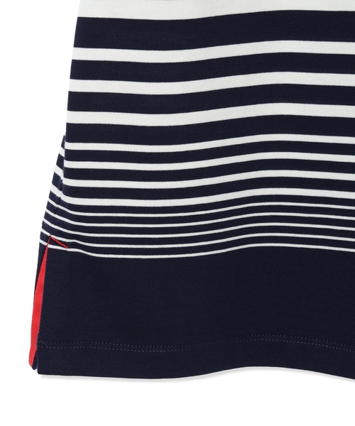 Petit Honfleur(プチオンフルール)の「パネルボーダーTシャツ【接触冷感・UVカット・オーガニックコットンブレンド】(Tシャツ/カットソー・レディース・ホワイト/ネイビー・M/L)」の20枚目の写真