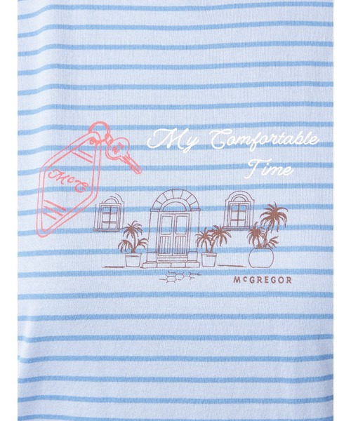 McGREGOR(マックレガー)の「コットンボーダー&プリントT(Tシャツ/カットソー・レディース・ブルー系その他2/スモークピンク/アイボリー・M/L)」の11枚目の写真