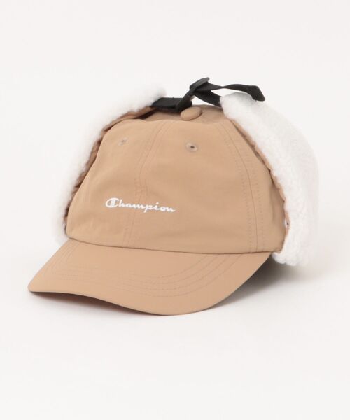 Champion(チャンピオン)の「Champion/チャンピオン キッズ タフタ アビエイター キャップ(キャップ・キッズ・ベージュ/ブラック/ブルー/アイボリー・53-55cm)」の3枚目の写真