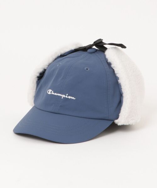 Champion(チャンピオン)の「Champion/チャンピオン キッズ タフタ アビエイター キャップ(キャップ・キッズ・ベージュ/ブラック/ブルー/アイボリー・53-55cm)」の4枚目の写真