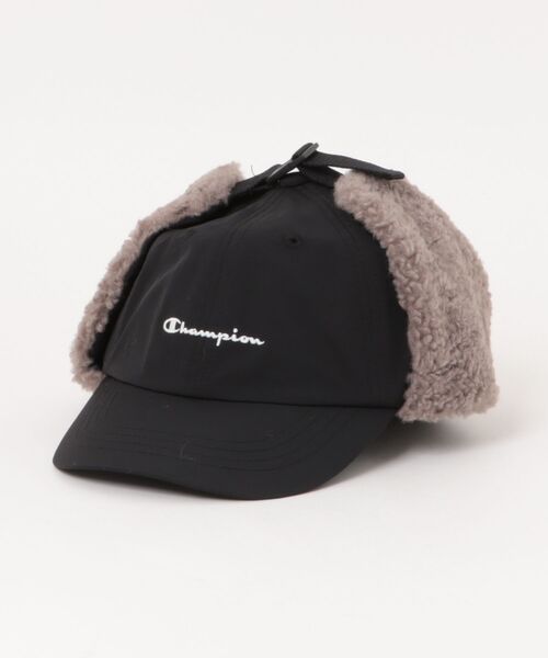 Champion(チャンピオン)の「Champion/チャンピオン キッズ タフタ アビエイター キャップ(キャップ・キッズ・ベージュ/ブラック/ブルー/アイボリー・53-55cm)」の2枚目の写真