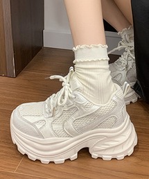 ハイソール レースアップ ボリューム 厚底 スニーカー