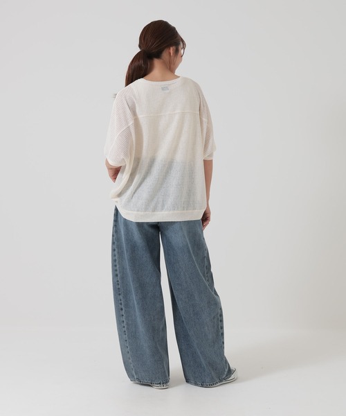 HEART MARKET(ハートマーケット)の「ドライタッチニットライクプルオーバー(Tシャツ/カットソー・レディース・ナチュラル/ダークオレンジ/ダークブラウン/ブラック・FREE)」の7枚目の写真