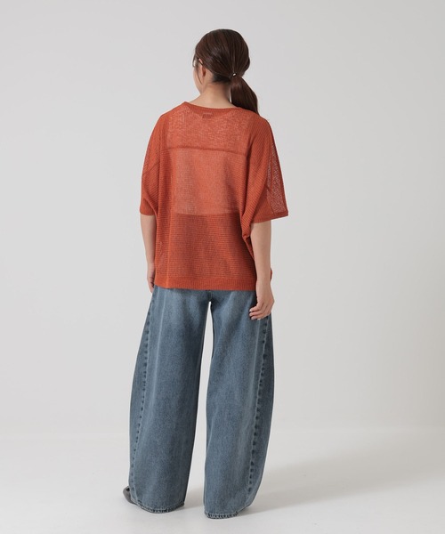HEART MARKET(ハートマーケット)の「ドライタッチニットライクプルオーバー(Tシャツ/カットソー・レディース・ナチュラル/ダークオレンジ/ダークブラウン/ブラック・FREE)」の17枚目の写真
