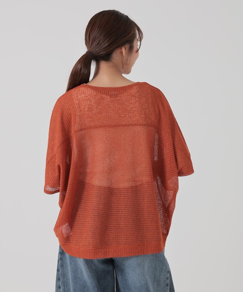 HEART MARKET(ハートマーケット)の「ドライタッチニットライクプルオーバー(Tシャツ/カットソー・レディース・ナチュラル/ダークオレンジ/ダークブラウン/ブラック・FREE)」の20枚目の写真