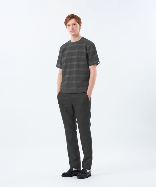 MACKINTOSH PHILOSOPHY（ﾏｯｷﾝﾄｯｼｭ ﾌｨﾛｿﾌｨｰ）の「クルーネックTシャツ ポップコーンシャドーボーダー（Tシャツ/カットソー・メンズ・チャコールグレー/ホワイト/ブラック・40/38）」の5枚目の写真