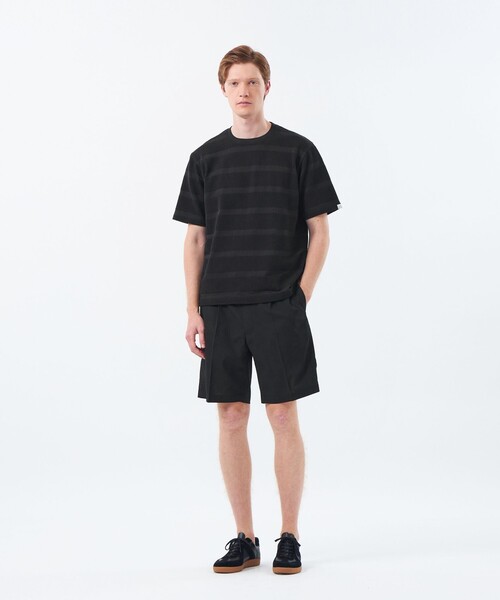 MACKINTOSH PHILOSOPHY（ﾏｯｷﾝﾄｯｼｭ ﾌｨﾛｿﾌｨｰ）の「クルーネックTシャツ ポップコーンシャドーボーダー（Tシャツ/カットソー・メンズ・チャコールグレー/ホワイト/ブラック・40/38）」の6枚目の写真
