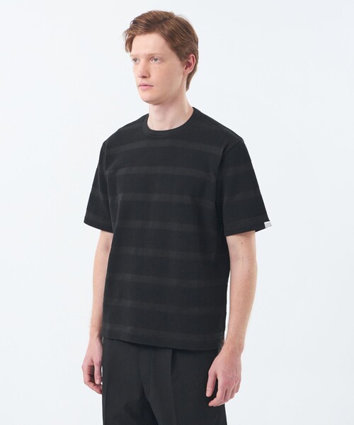 MACKINTOSH PHILOSOPHY（ﾏｯｷﾝﾄｯｼｭ ﾌｨﾛｿﾌｨｰ）の「クルーネックTシャツ ポップコーンシャドーボーダー（Tシャツ/カットソー・メンズ・チャコールグレー/ホワイト/ブラック・40/38）」の8枚目の写真