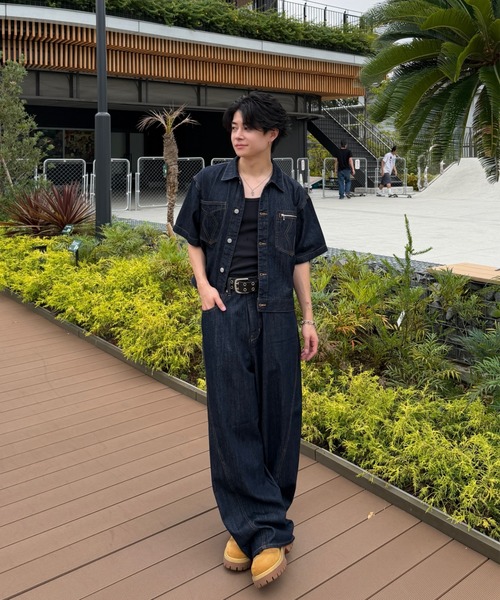 ADAMASTE(アダマスト)の「Western 3panel Buggy Denim Pants - ウエスタン3パネルバギーデニムパンツ【セットアップ対応】(デニムパンツ・メンズ・ブラック/インディゴブルー・SMALL/MEDIUM/LARGE)」の11枚目の写真