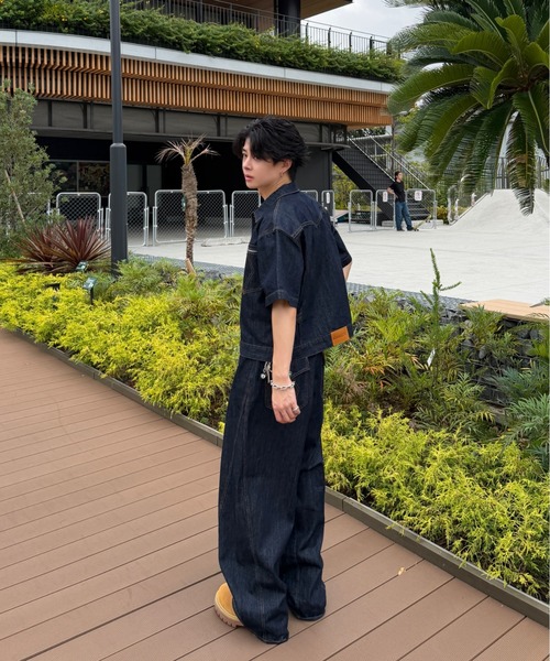 ADAMASTE(アダマスト)の「Western 3panel Buggy Denim Pants - ウエスタン3パネルバギーデニムパンツ【セットアップ対応】(デニムパンツ・メンズ・ブラック/インディゴブルー・SMALL/MEDIUM/LARGE)」の12枚目の写真