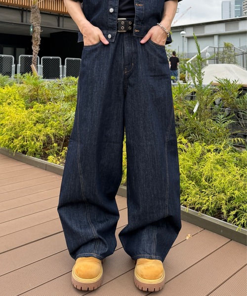 ADAMASTE(アダマスト)の「Western 3panel Buggy Denim Pants - ウエスタン3パネルバギーデニムパンツ【セットアップ対応】(デニムパンツ・メンズ・ブラック/インディゴブルー・SMALL/MEDIUM/LARGE)」の8枚目の写真
