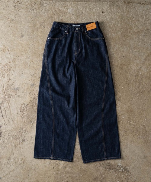 ADAMASTE(アダマスト)の「Western 3panel Buggy Denim Pants - ウエスタン3パネルバギーデニムパンツ【セットアップ対応】(デニムパンツ・メンズ・ブラック/インディゴブルー・SMALL/MEDIUM/LARGE)」の16枚目の写真