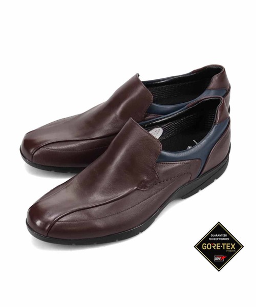 madras Walk(マドラスウォーク)の「【GORE-TEX】マドラスウォーク madras Walk 防水レザースリッポン / 本革 スタイリッシュ 防滑 ビジネス・カジュアル兼用 紳士靴 MW7702(スリッポン・メンズ・ブラック/ブラック系その他5/ネイビー系2/ダークブラウン系3・26.5cm/25.5cm/25cm/24.5cm/26cm/27cm)」の3枚目の写真