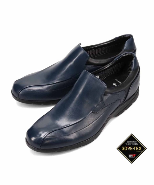 madras Walk(マドラスウォーク)の「【GORE-TEX】マドラスウォーク madras Walk 防水レザースリッポン / 本革 スタイリッシュ 防滑 ビジネス・カジュアル兼用 紳士靴 MW7702(スリッポン・メンズ・ブラック/ブラック系その他5/ネイビー系2/ダークブラウン系3・26.5cm/25.5cm/25cm/24.5cm/26cm/27cm)」の4枚目の写真