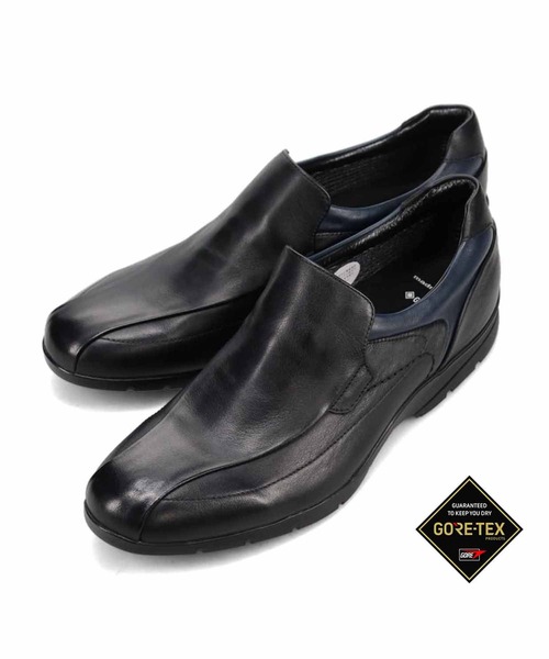 madras Walk(マドラスウォーク)の「【GORE-TEX】マドラスウォーク madras Walk 防水レザースリッポン / 本革 スタイリッシュ 防滑 ビジネス・カジュアル兼用 紳士靴 MW7702(スリッポン・メンズ・ブラック/ブラック系その他5/ネイビー系2/ダークブラウン系3・26.5cm/25.5cm/25cm/24.5cm/26cm/27cm)」の2枚目の写真
