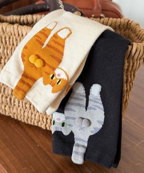 boemy(ボエミー)の「猫のおしり デザインソックス(ソックス/靴下・レディース・ホワイト/ブラック・FREE)」の19枚目の写真